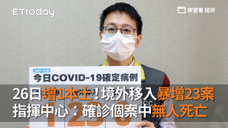 26日增1本土！境外移入暴增23案　指揮中心：確診個案中無人死亡