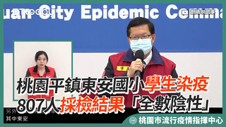 桃園平鎮東安國小學生染疫　807人採檢結果「全數陰性」