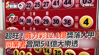 超旺！威力彩12.1億獎落大甲　同業者曾開5.1億大樂透