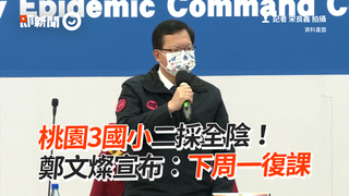 桃園3國小二採全陰！　鄭文燦宣布：下周一復課