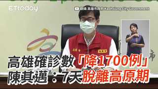 高雄確診數「降1700例」！　陳其邁：7天脫離高原期