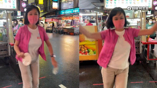 直播破千尬舞！柯志恩六合夜市狂扭1分半：警車來了　小編暴動