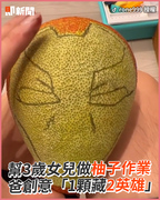 幫3歲女兒做柚子作業　爸創意「1顆藏2英雄」