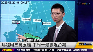 瑪娃周三轉強颱 下周一最靠近台灣｜20230522ET午間新聞