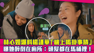 林心如爆料楊謹華「機上喝掛事蹟」　曝她醉倒在廁所：頭髮都在馬桶裡！