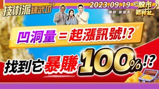 瘋狂股市福利社-凹洞量=起漲訊號! 找到它暴賺100%!?