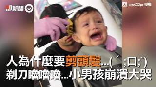 人為什麼要剪頭髮　剃刀嚕嚕嚕...小男孩崩潰大哭