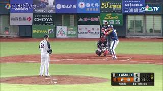 07/11 Lamigo vs統一二上，小胖林泓育轟出陽春全壘打