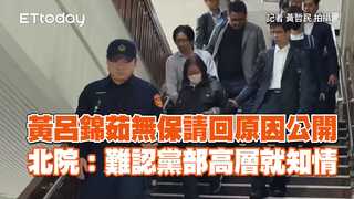 黃呂錦茹無保請回原因公開　北院：難認黨部高層就知情