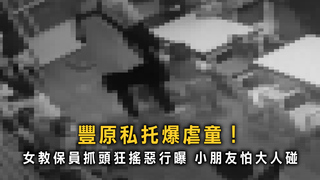 豐原私托爆虐童！女教保員抓頭狂搖惡行曝　小朋友怕大人碰