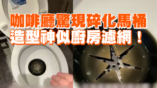 咖啡廳驚現碎化馬桶　造型神似廚房濾網！