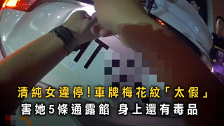 違停竟揪出5條通！　高雄女車牌造假還藏毒