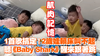 1首歌搞定！2歲娃賴床叫不起　聽《Baby Shark》醒來跟著跳