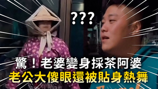 驚！老婆變身採茶阿婆　老公大閃眼還被貼身熱舞