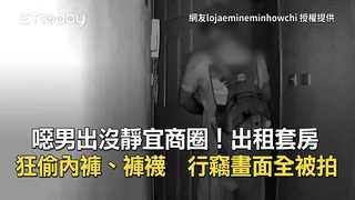 噁男出沒靜宜商圈！出租套房狂偷內褲、褲襪　行竊畫面全被拍