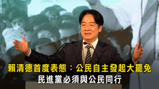 賴清德首度表態：公民自主發起大罷免　民進黨必須與公民同行