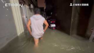 丹娜絲雨彈強灌！旗津污水廠「大爆管」　髒水狂淹50民宅畫面曝