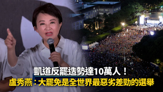 凱道反罷造勢達10萬人！　盧秀燕：大罷免是全世界最惡劣差勁的選舉