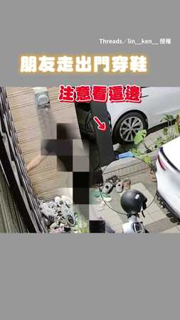 【嚇到不見人影】友人見 #雨傘節 鞋還沒穿完先落跑