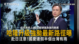 哈隆升級強颱最新路徑曝！國慶連假半個台灣有雨