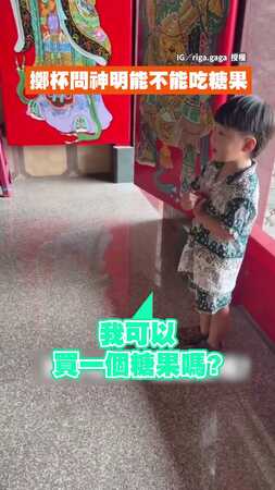 【有一種悲傷】弟弟虔誠擲筊問「能不能吃糖」　得到笑杯瞬間崩潰哭奔