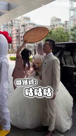 【叫得比真雞還賣力！】新人帶路雞驚見「真人外掛」？穿布偶裝瘋狂咕咕咕笑死