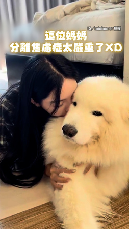 【不想分開】媽要出國捨不得狗 狂貼臉說不想分開牠無奈噴氣