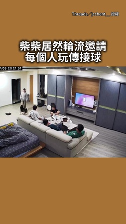 【一視同仁】柴柴邀玩傳接球！每個人都照顧到了XD