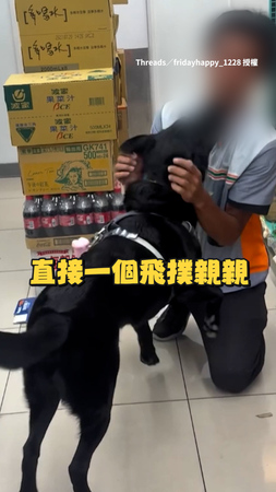 【終於見到你】狗狗兩天沒見店員哥哥 激動狂鑽人家懷裡
