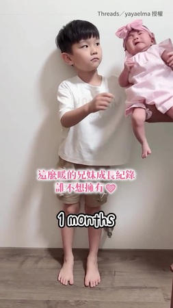 【滿滿都是愛】哥哥1年抱妹成長紀錄 最後一幕太暖心了