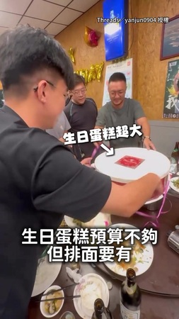 【壽星真的很給面子XD】超大蛋糕盒打開卻大傻眼！配合裝哭情緒價值給到滿XD