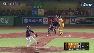09/03 兄弟 vs 統一 六局上，潘威倫連飆兩K演出三上三下