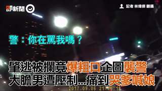肇逃被攔竟爆粗口企圖襲警　大膽男遭壓制...痛到哭爹喊娘