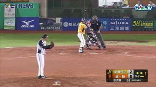 09/20 兄弟 vs 統一 三局上，周思齊啟動盜壘遭到高志綱鎖定，結束半局