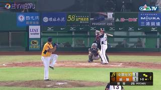 09/21 兄弟 vs 統一 二局下，高志綱擊出適時安打，帶有一分打點