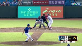 09/29 富邦 vs Lamigo 四局下，林泓育的安打以及陳俊秀的三壘滾地球均帶有一分打點，Lamigo追平比數