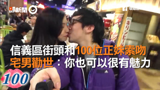 信義區街頭和100位正妹索吻　宅男勸世：你也可以很有魅力