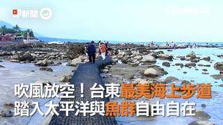 吹風放空！台東最美海上步道　踏入太平洋與魚群自由自在