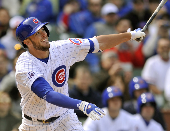 布萊恩(Kris Bryant)大聯盟生涯首安、首分打點都出爐。(圖／達志影像／美聯社)