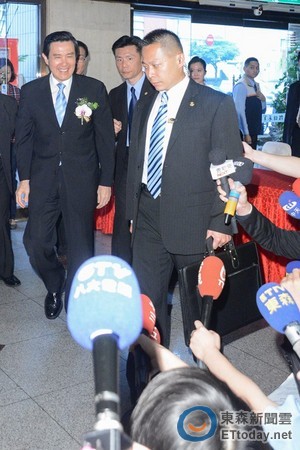 大巨蛋案遭台北市廉委會建議移送　馬英九微笑保持沉默。（圖／記者陳明仁攝）
