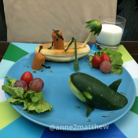 creative hotdog breakfast food art by anne widya