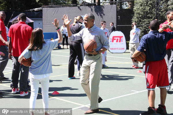 ▲熱愛籃球的美國總統歐巴馬，拒絕為此次NBA總冠軍戰做出個人預測。（圖／CFP）