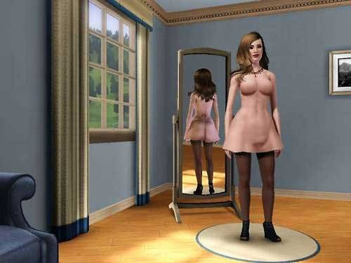 video game glitch sims dress
