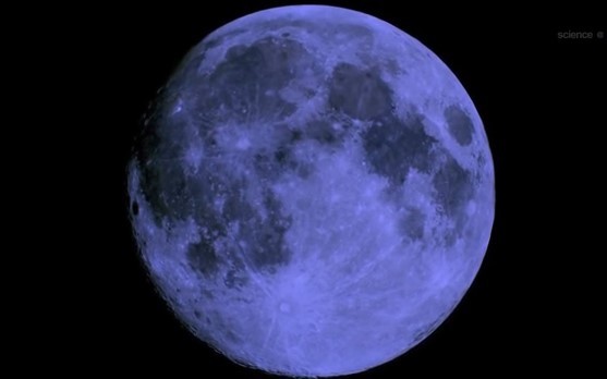 藍月。(圖／翻攝自YouTube／NASA)