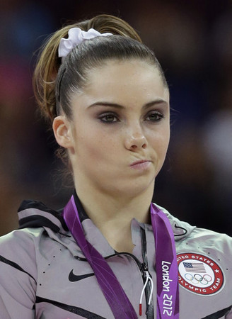 美國體操女選手馬羅尼(McKayla Maroney)在倫敦奧運跳馬失誤僅得銀牌。(圖／達志影像／美聯社)