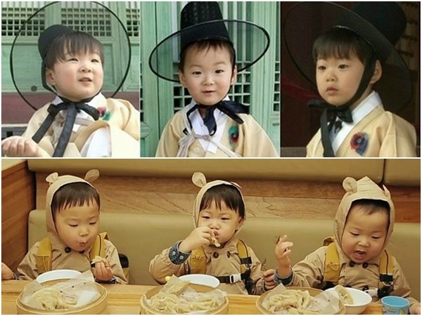 大韓民國萬歲三胞胎。（圖／翻攝自Naver）