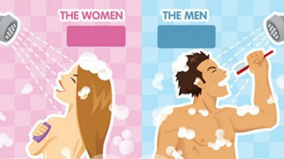 男女大不同，看完秒懂為何♀洗澡這麼久