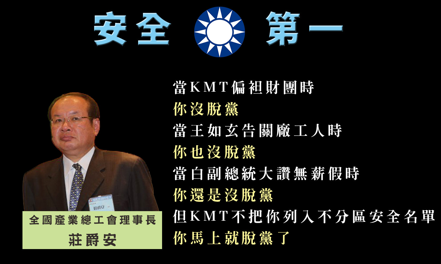 無法聲張勞工權益退出國民黨網友一張圖酸莊爵安 Ettoday政治新聞 Ettoday新聞雲