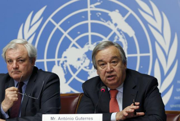 聯合國難民事務高級專員古特瑞斯（Antonio Guterres）。（圖／翻攝自路透社）