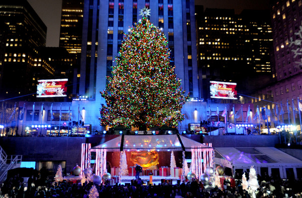 洛克菲勒中心、耶誕樹、聖誕樹、Rockefeller Center（圖／達志影像／美聯社）